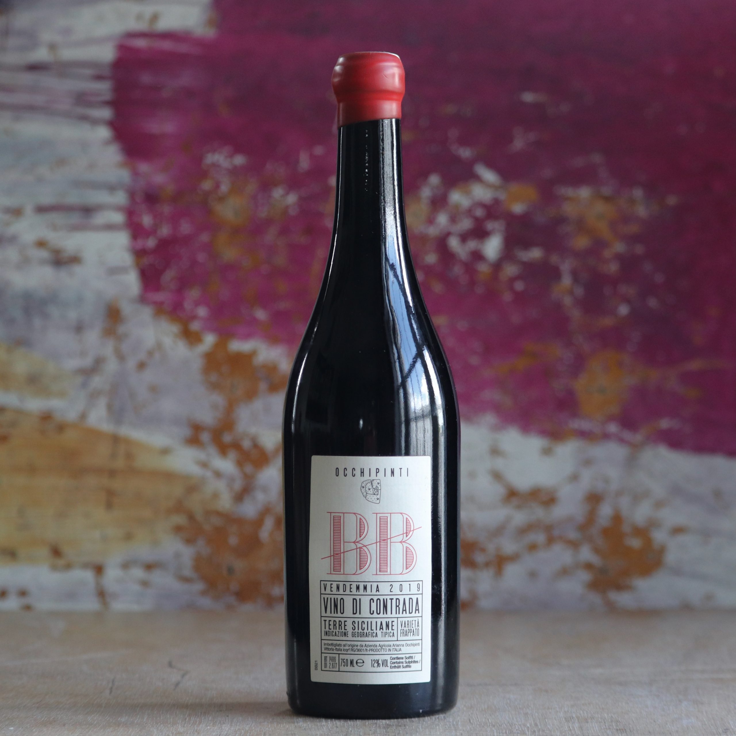 A bottle of Occhipinti 'BB'