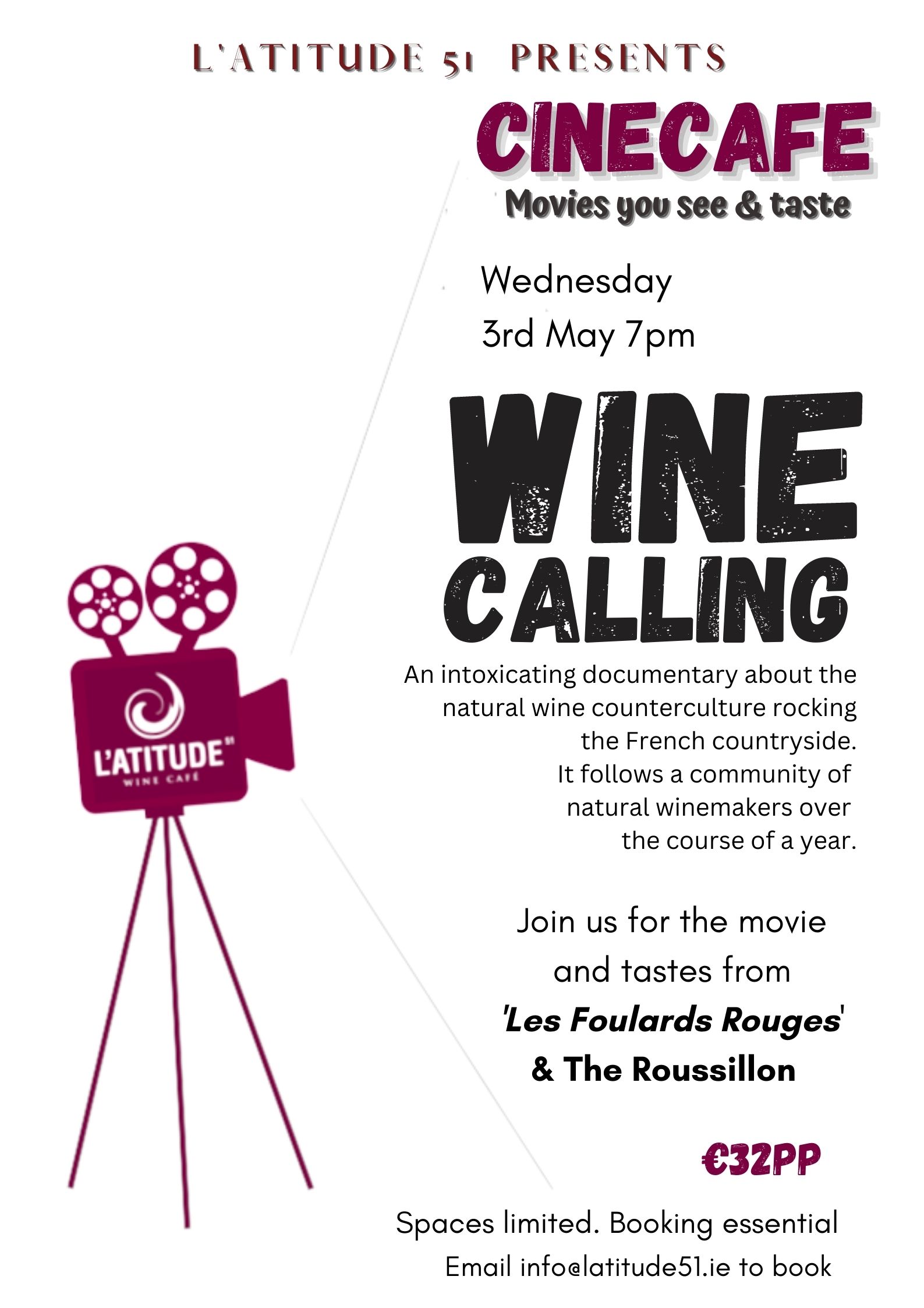 CineCafe Wine Calling