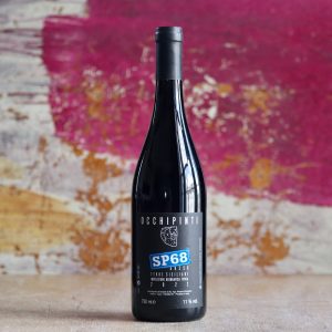 A bottle of Occhipinti SP68 Rosso